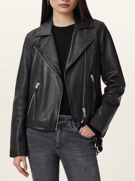 All Saints Jackets & Blazers - AllSaints Dalby Slim Fit Leather Biker Jacket Classic Jacket US 8